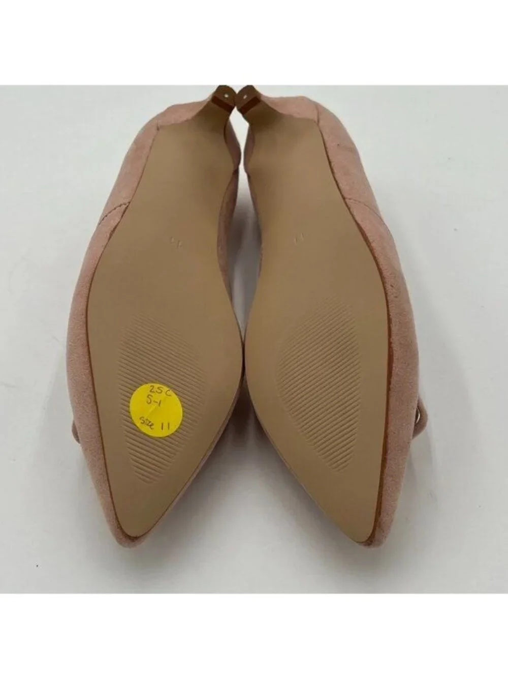 miss left Beige Low Heels Pointy Toe Pump Kitten Heel Slip On Wedding Shoes